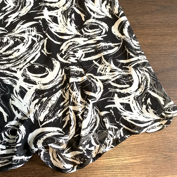 Addition Elle Black & White A-line Chiffon Skirt - Picture 6 of 8